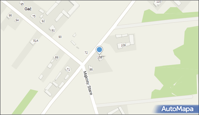 Mąkosy Stare, Mąkosy Stare, 108, mapa Mąkosy Stare