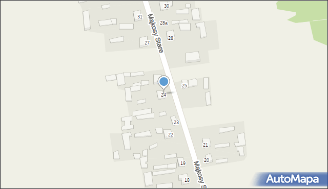 Mąkosy Stare, Mąkosy Stare, 24, mapa Mąkosy Stare