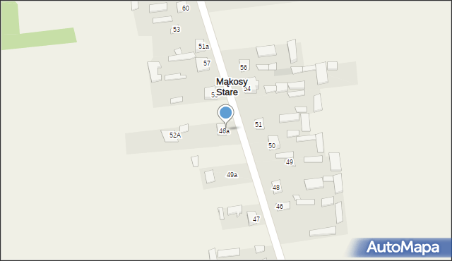 Mąkosy Stare, Mąkosy Stare, 52, mapa Mąkosy Stare
