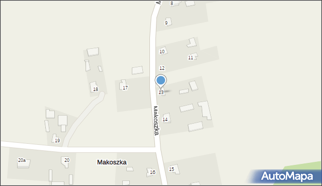Makoszka, Makoszka, 13, mapa Makoszka