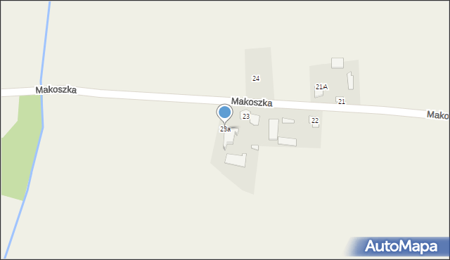 Makoszka, Makoszka, 23a, mapa Makoszka