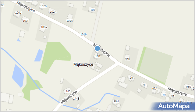 Mąkoszyce, Mąkoszyce, 100, mapa Mąkoszyce