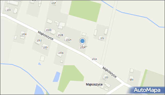 Mąkoszyce, Mąkoszyce, 101A, mapa Mąkoszyce