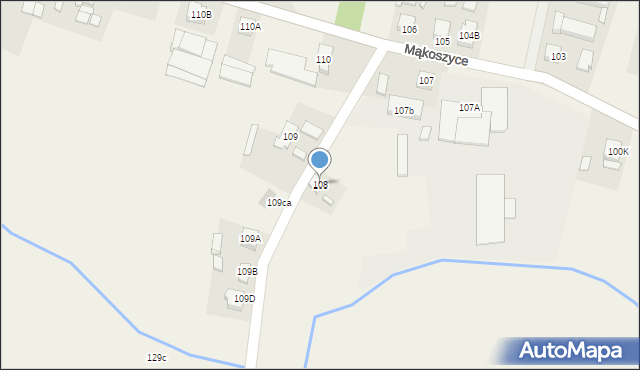 Mąkoszyce, Mąkoszyce, 108, mapa Mąkoszyce