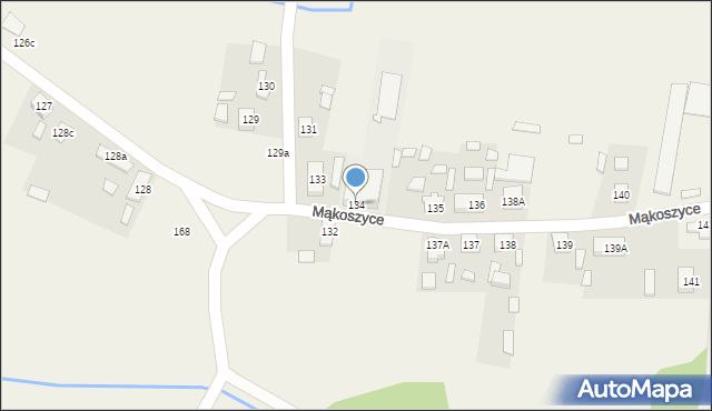 Mąkoszyce, Mąkoszyce, 134, mapa Mąkoszyce