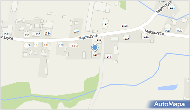 Mąkoszyce, Mąkoszyce, 141, mapa Mąkoszyce