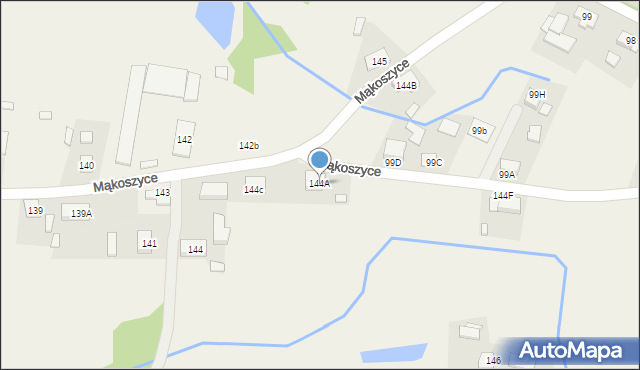 Mąkoszyce, Mąkoszyce, 144A, mapa Mąkoszyce