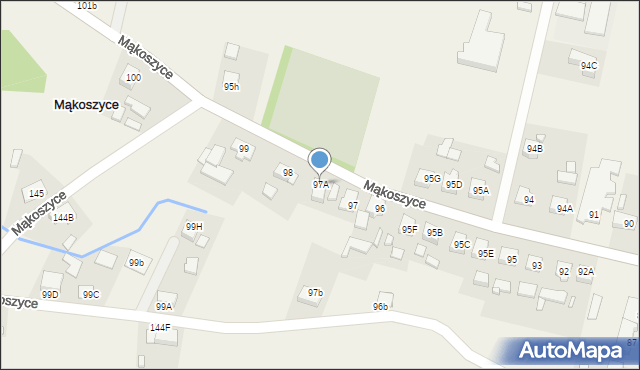 Mąkoszyce, Mąkoszyce, 97A, mapa Mąkoszyce