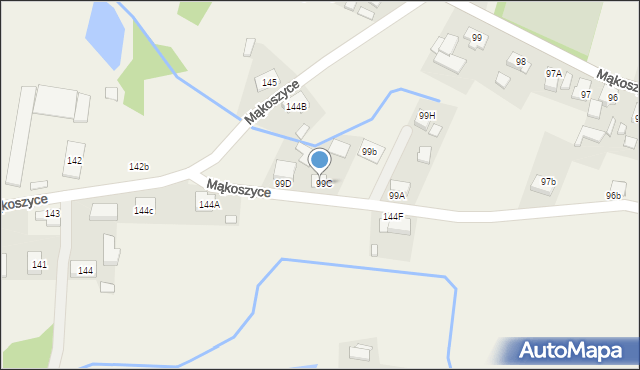 Mąkoszyce, Mąkoszyce, 99ca, mapa Mąkoszyce