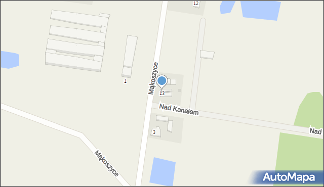 Mąkoszyce, Mąkoszyce, 13, mapa Mąkoszyce