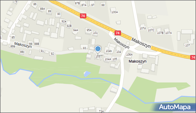 Makoszyn, Makoszyn, 103, mapa Makoszyn