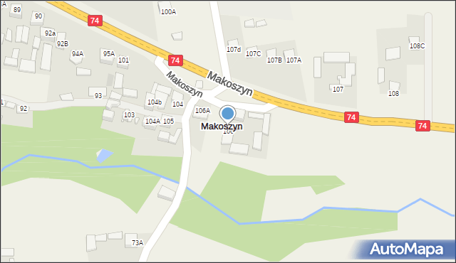 Makoszyn, Makoszyn, 106, mapa Makoszyn