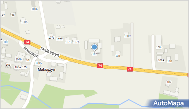 Makoszyn, Makoszyn, 107, mapa Makoszyn