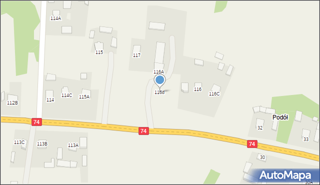 Makoszyn, Makoszyn, 116d, mapa Makoszyn