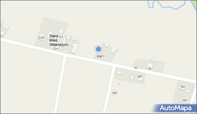 Makoszyn, Makoszyn, 60B, mapa Makoszyn