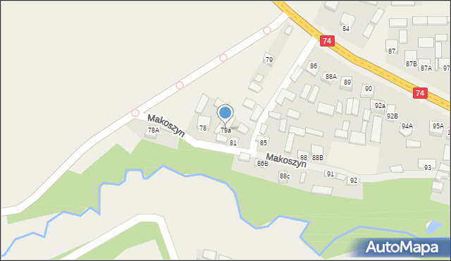 Makoszyn, Makoszyn, 79a, mapa Makoszyn