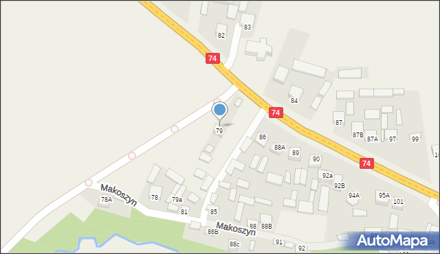 Makoszyn, Makoszyn, 79b, mapa Makoszyn