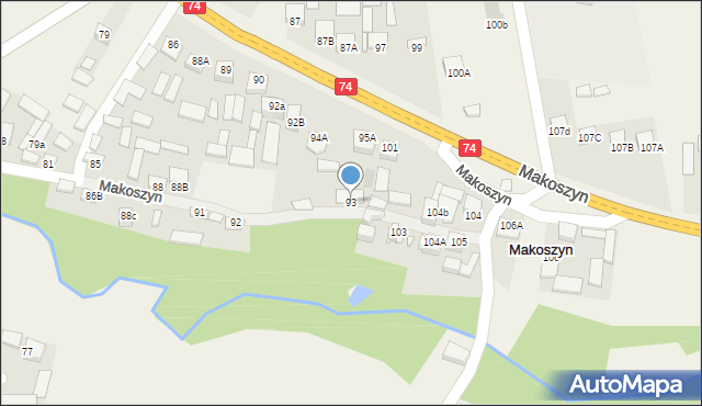 Makoszyn, Makoszyn, 93, mapa Makoszyn