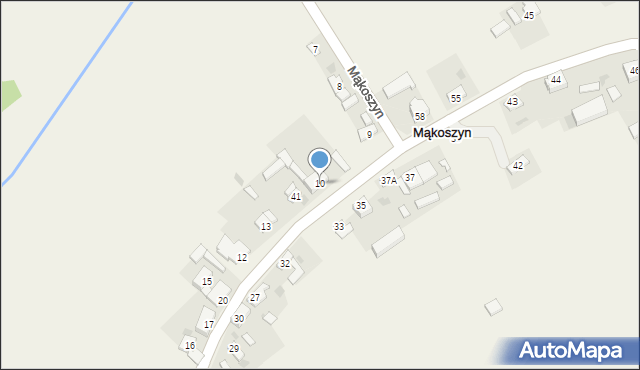 Mąkoszyn, Mąkoszyn, 10, mapa Mąkoszyn