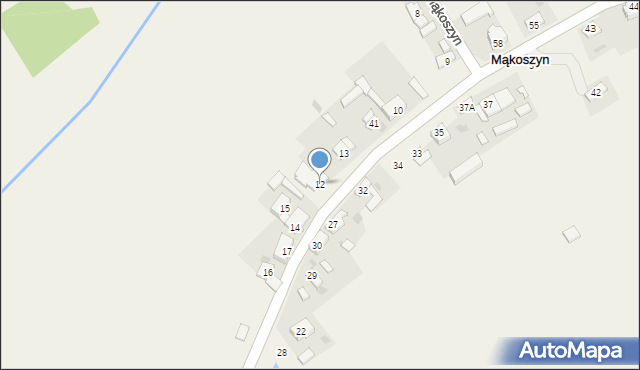 Mąkoszyn, Mąkoszyn, 12, mapa Mąkoszyn