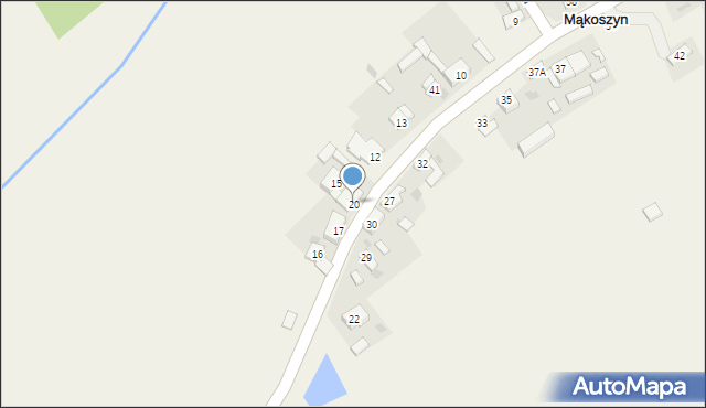 Mąkoszyn, Mąkoszyn, 20, mapa Mąkoszyn