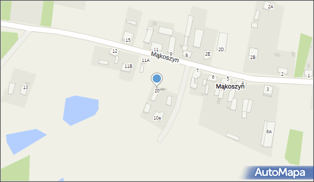 Mąkoszyn, Mąkoszyn, 10, mapa Mąkoszyn