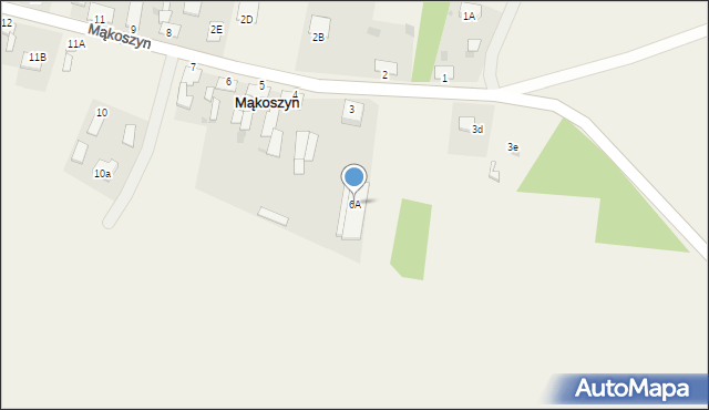 Mąkoszyn, Mąkoszyn, 6A, mapa Mąkoszyn