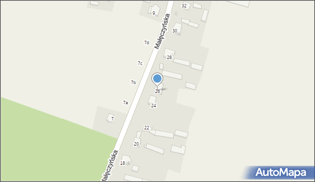 Maków, Małęczyńska, 26, mapa Maków