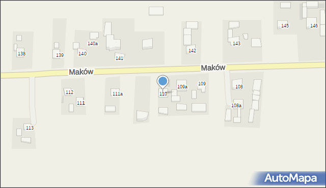 Maków, Maków, 110, mapa Maków