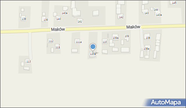 Maków, Maków, 110a, mapa Maków