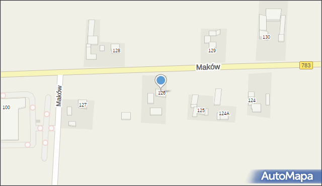 Maków, Maków, 126, mapa Maków