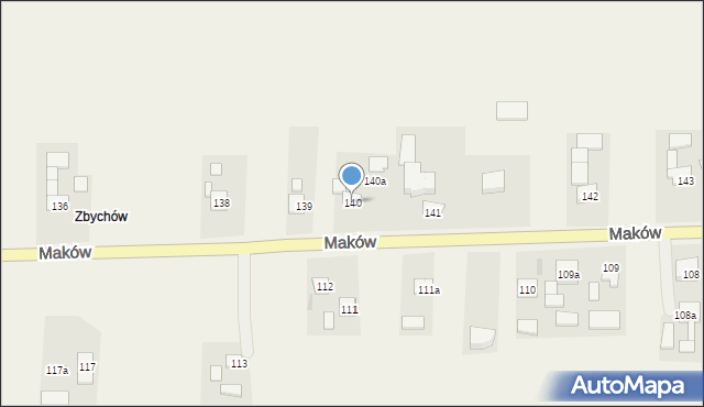 Maków, Maków, 140, mapa Maków