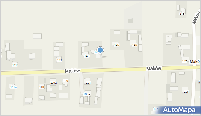 Maków, Maków, 143a, mapa Maków