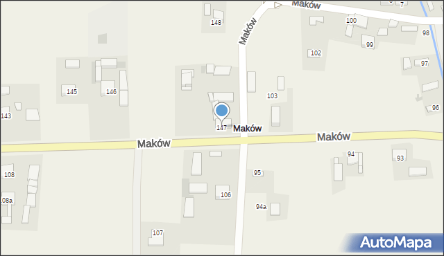 Maków, Maków, 147, mapa Maków