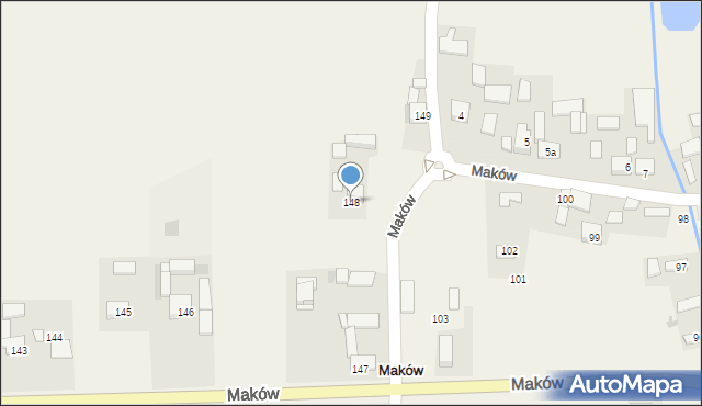 Maków, Maków, 148, mapa Maków