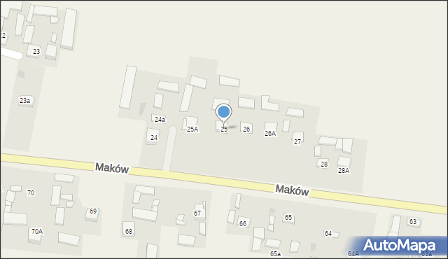 Maków, Maków, 25, mapa Maków