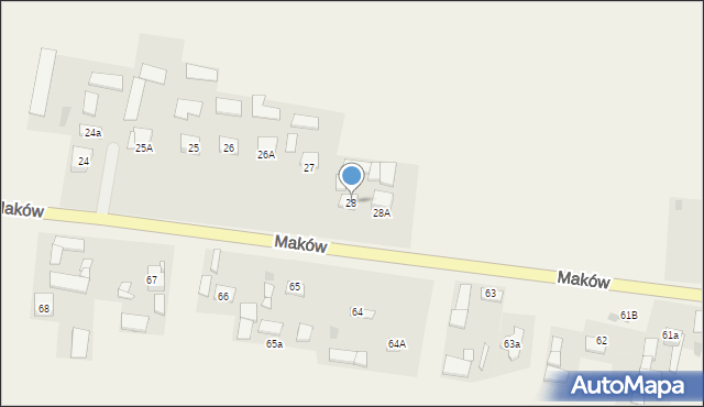 Maków, Maków, 28, mapa Maków