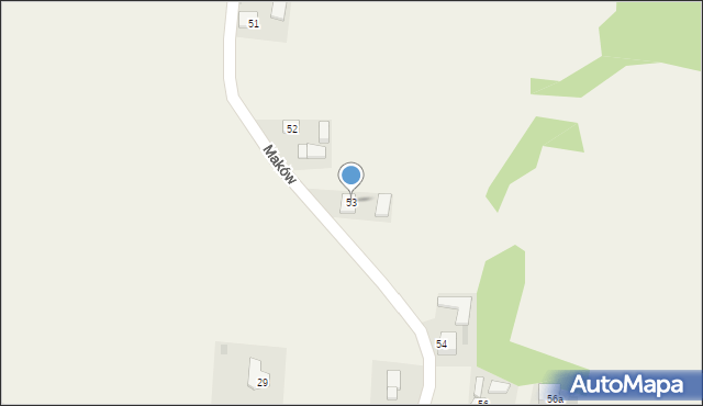 Maków, Maków, 53, mapa Maków