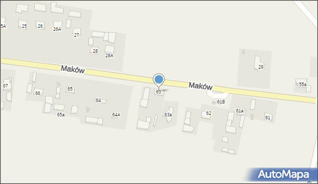 Maków, Maków, 63, mapa Maków