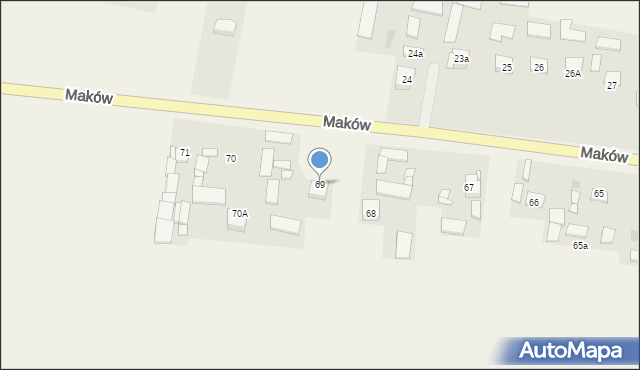 Maków, Maków, 69, mapa Maków