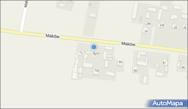 Maków, Maków, 70, mapa Maków