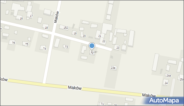 Maków, Maków, 72, mapa Maków