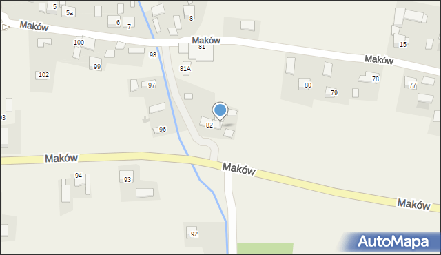 Maków, Maków, 82a, mapa Maków