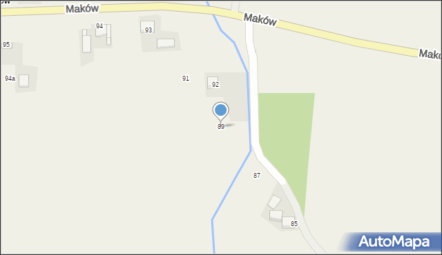 Maków, Maków, 89, mapa Maków