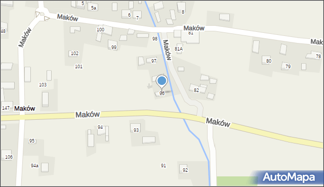 Maków, Maków, 96, mapa Maków