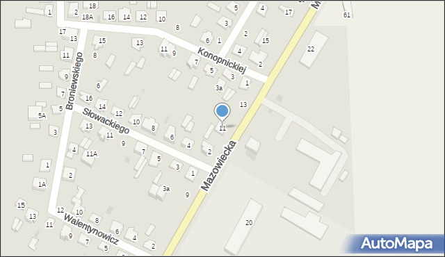 Maków Mazowiecki, Mazowiecka, 11, mapa Maków Mazowiecki