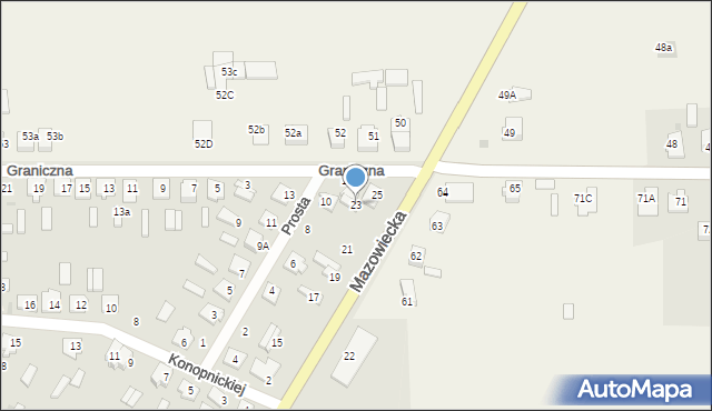 Maków Mazowiecki, Mazowiecka, 23, mapa Maków Mazowiecki