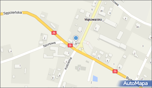 Mąkowarsko, Mąkowarsko, 29, mapa Mąkowarsko