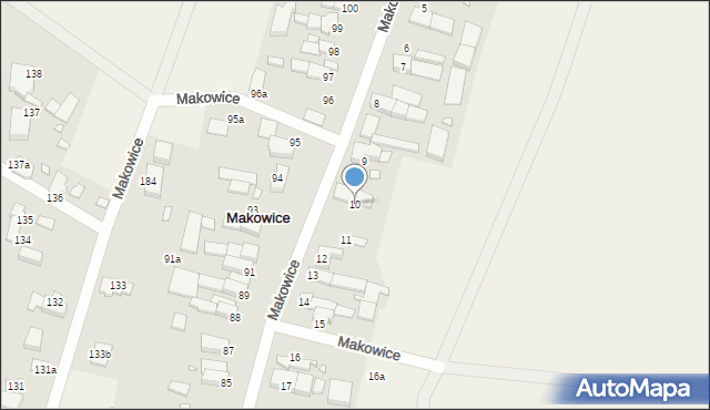 Makowice, Makowice, 10, mapa Makowice