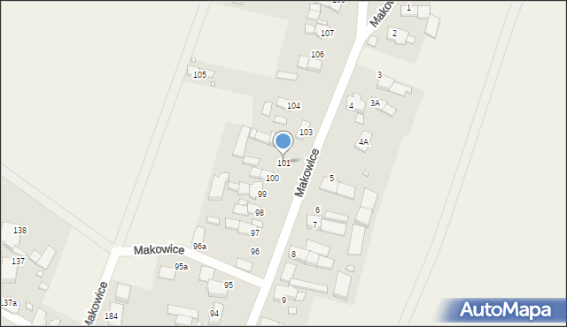 Makowice, Makowice, 101, mapa Makowice